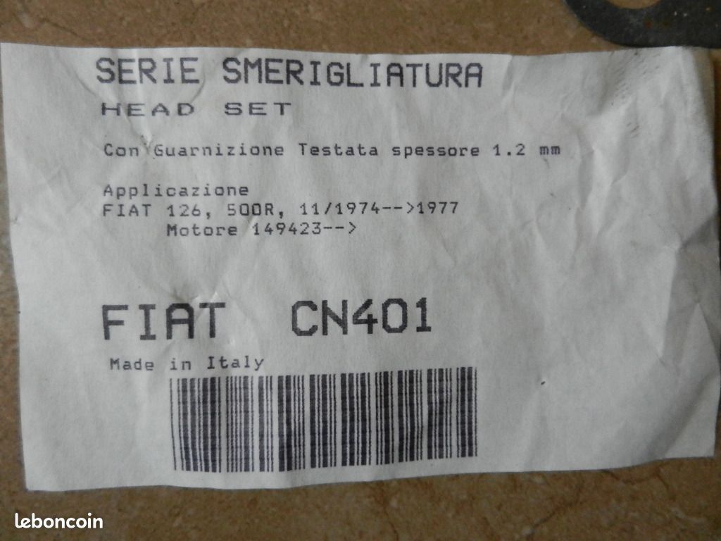 Pochette Fiat 500 moteur 126 (image 2)