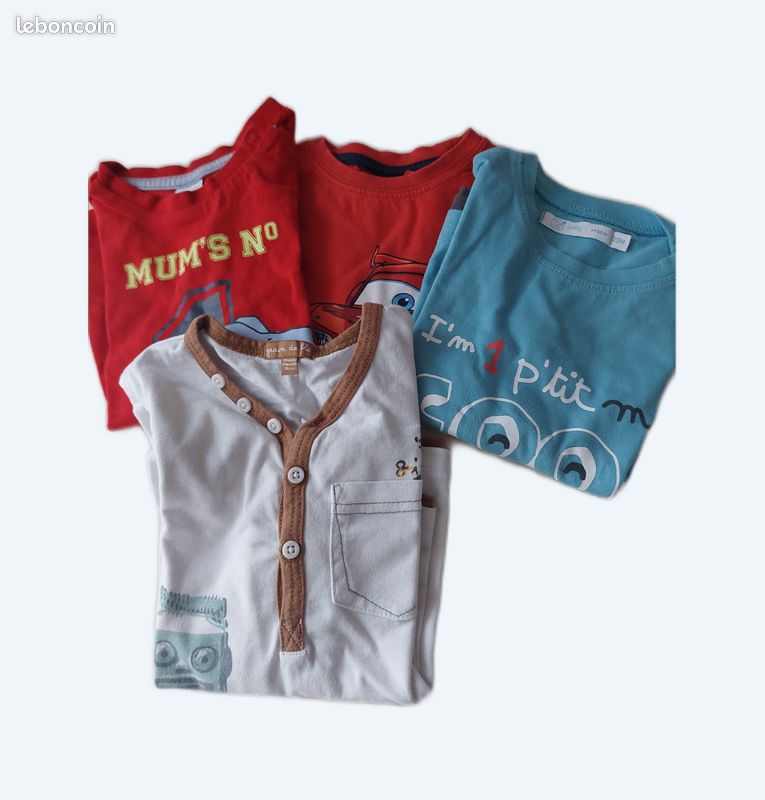 Lot de 4 teeshirts et deux chemises manches longues 18 et 24 mois (image 1)