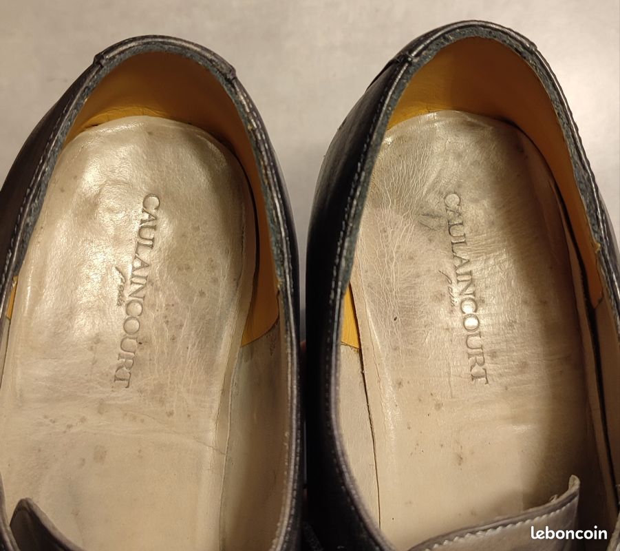 Derbies Richelieu Caulaincourt En Cuir - Taille 41.5 EU (8.5 US) - Fabriqué En France - Occasion Très Bon état