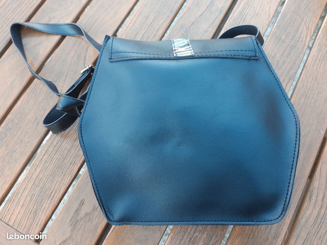 Sac à main noir et zébré neuf (image 5)