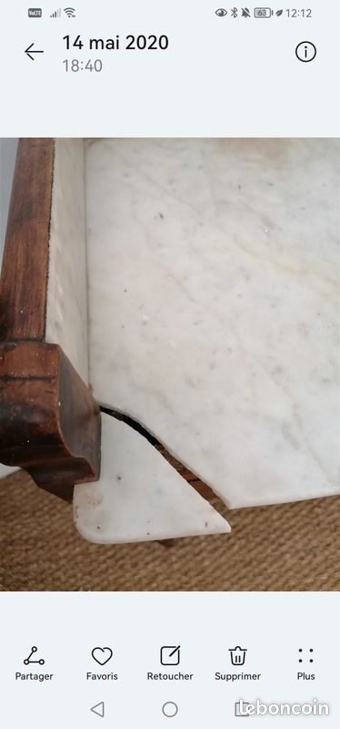 Commode marbre / bois bon état (image 1)