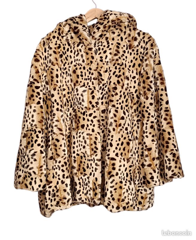 Manteau avec capuche "Et Dieu Créa La Femme" fausse fourrure - Taille 40/42 (image 2)