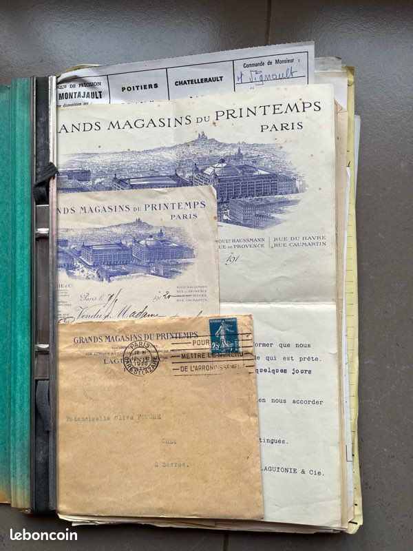 Lot De 6 Documents Anciens Sur Chartres - Factures, Archives, Eure-et-Loir