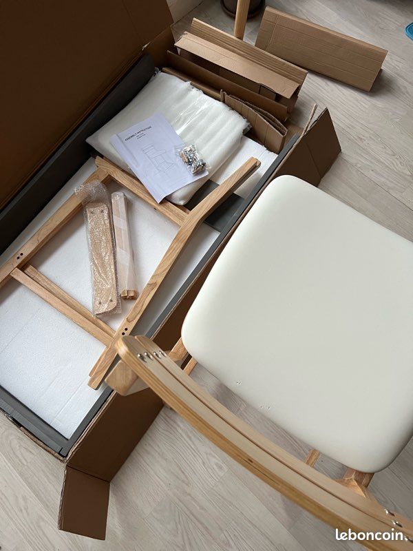 Lot de 2 tabourets de bar / chaises de bar en bois (image 6)