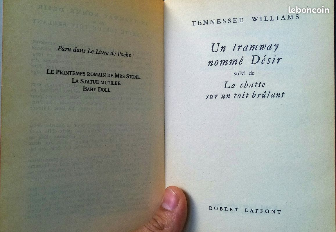 Livre"Un tramway nommé Désir + La chatte sur un toit brûlant" de TENNESSEE WILLIAMS (image 3)