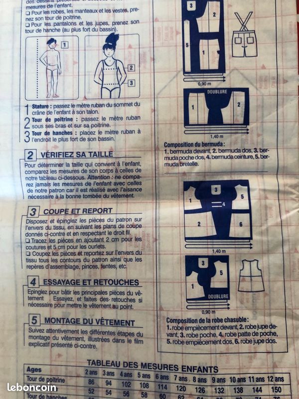Patron bermuda et robe chasuble enfants (image 2)