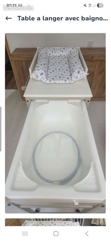 Table à langer Quax avec baignoire intégrée – Très bon état (image 6)