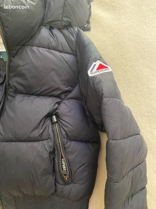 Superdry Doudoune Doudoune Courte Grise Femme Doudoune Femme Avec - Main Image