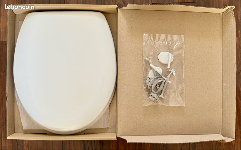 Abattant WC Plastique Blanc 37x43 Neuf Emballé (image 3)