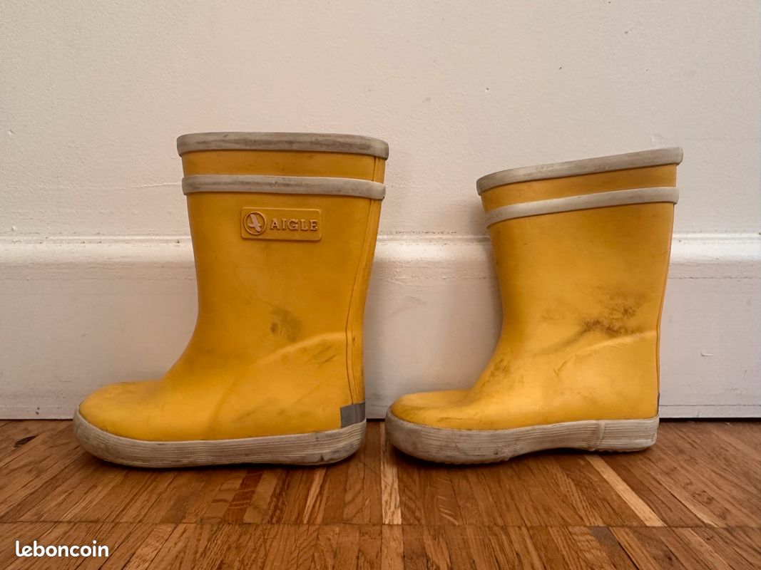 Bottes en caoutchouc Aigle jaune - taille 22 (image 2)