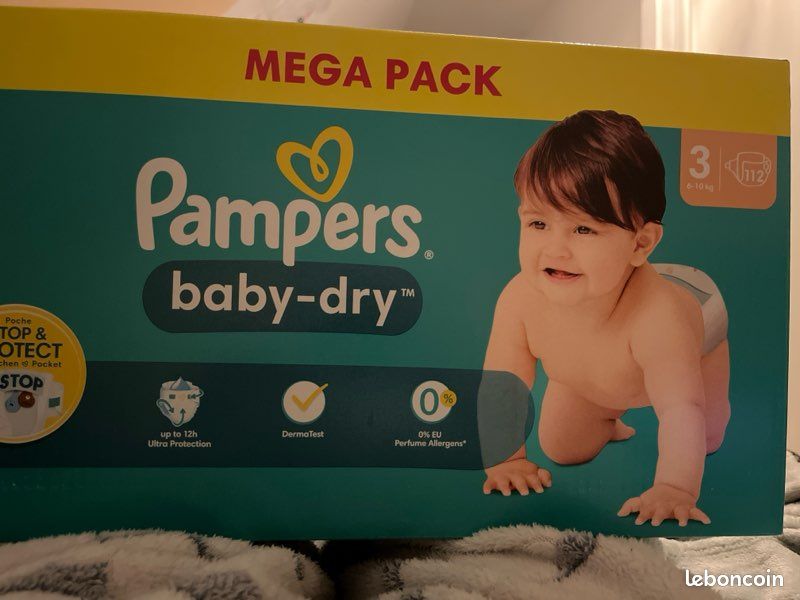 112 Couche Pampers baby dry t3 (image 1)