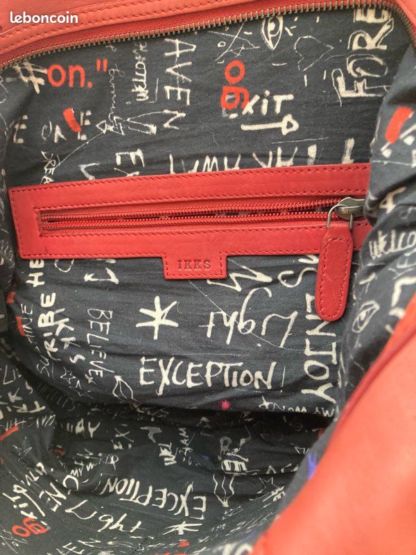 Sac à Main Lug Ditty - Couleur Papaye, Cordon Bleu - Nylon - Petit Format - Neuf Sans étiquettes