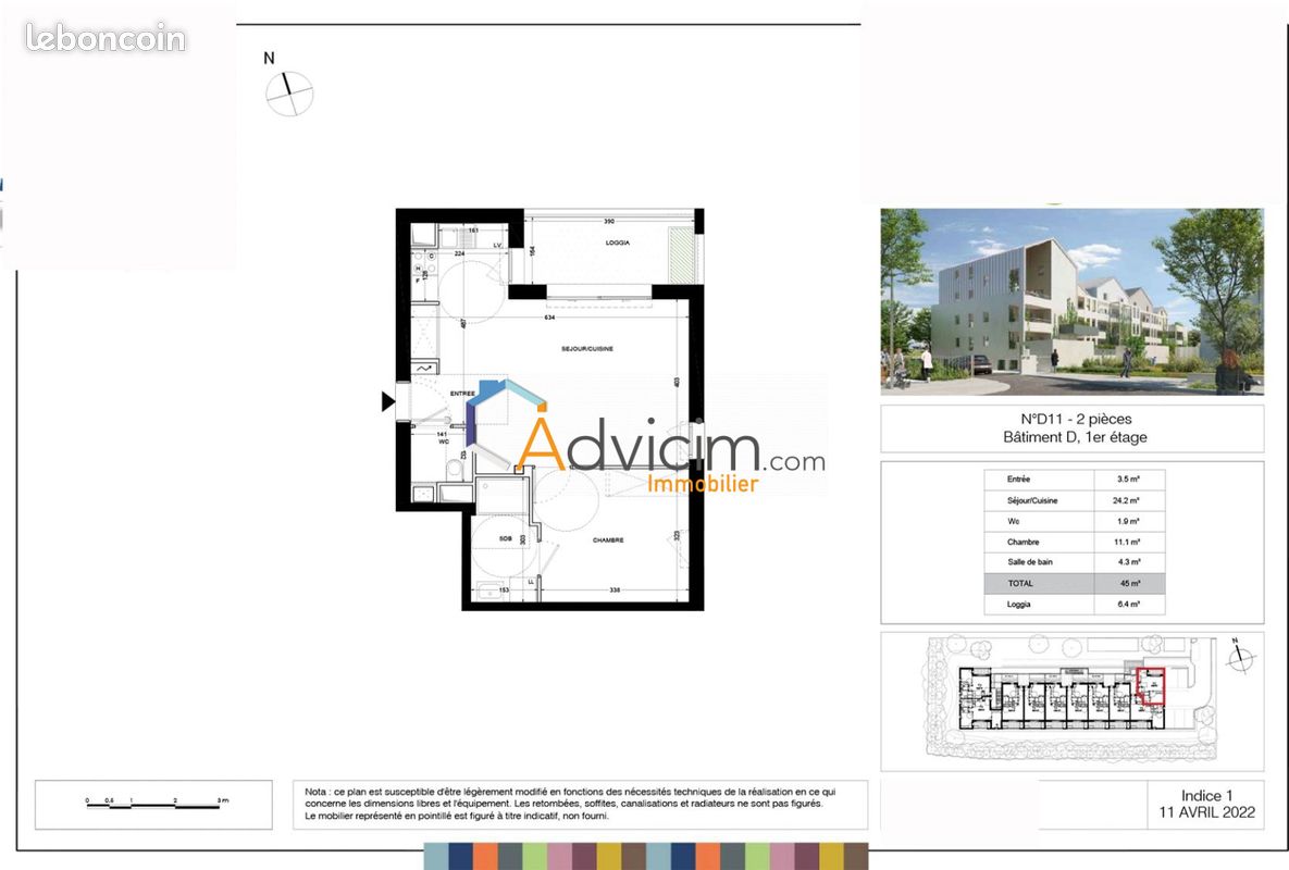 Appartement a louer saran - 2 pièce(s) - 45 m2 - Surfyn