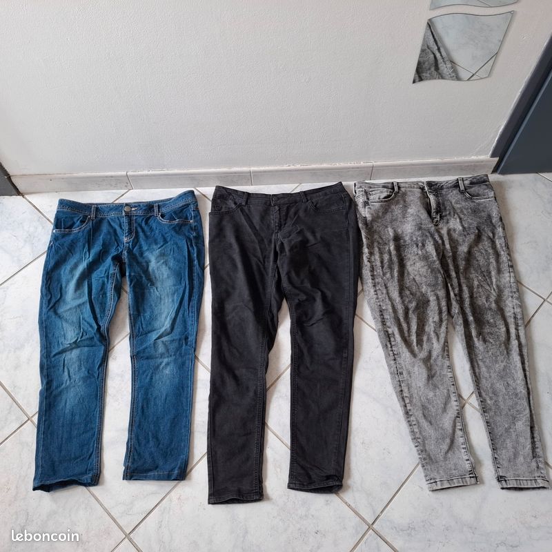 Pantalons jeans taille 44 (image 1)