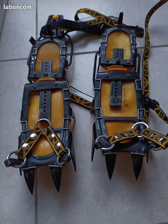 vintage ancienne paire de crampons charlet moser 12 tiges