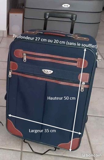 Valise Cabine Lys Paris Valise Cabine LYS Paris En Tissu Bleu Marine