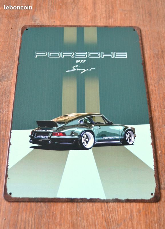 Plaque en métal vintage Porsche 911 Singer, 20x30cm, Neuve (image 3)