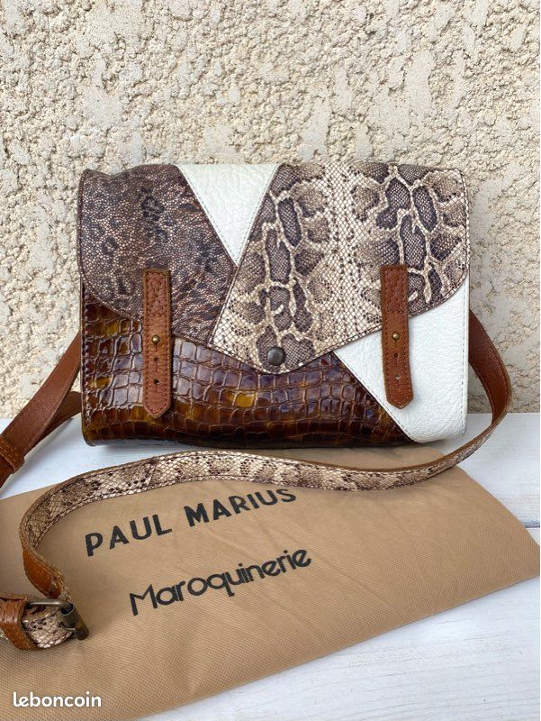 Sac Cuir Bag Sac Ines De La Fressange Rouge Sac à Main En Cuir