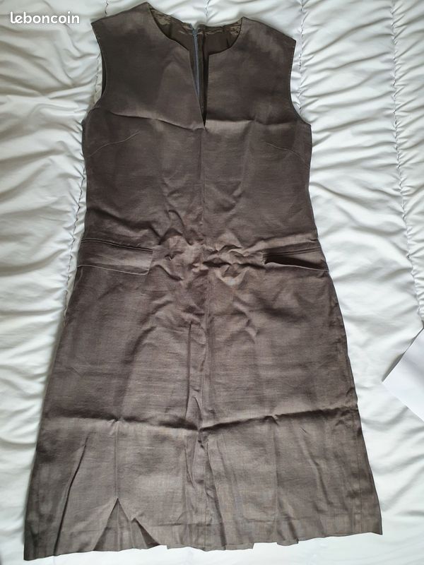 Robe en lin gris taille 36 (image 1)