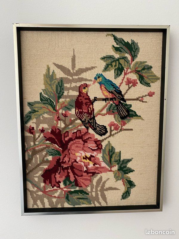 Ensemble ou lot de grands tableaux en canevas vintage (image 11)