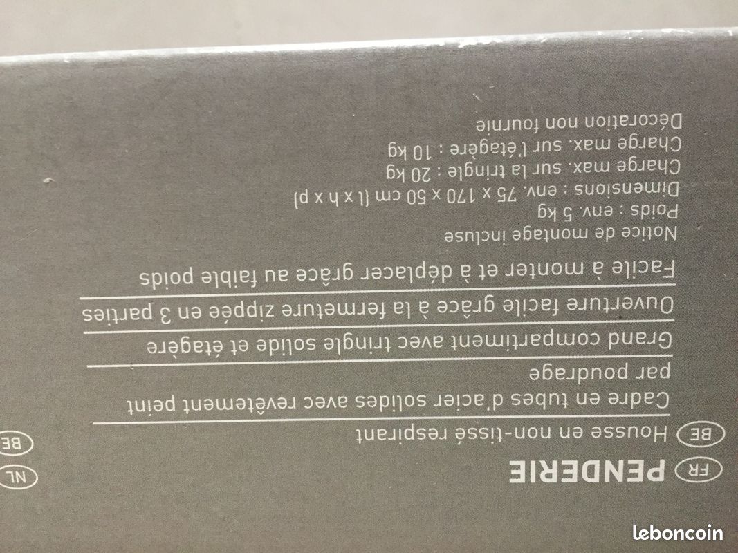 Penderie / Housse de vêtements tissu avec cadre en tubes d'acier. Neuve, et jamais utilisée (image 6)