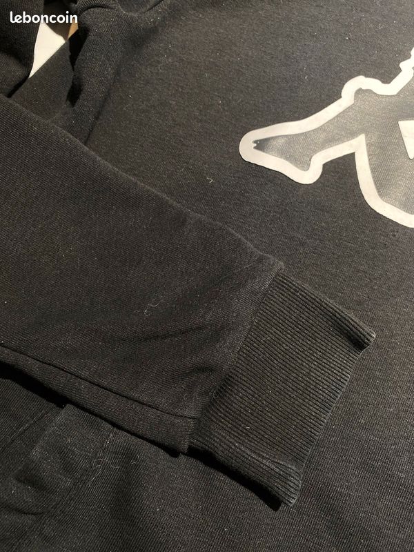 Sweat à capuche noir kappa (image 3)