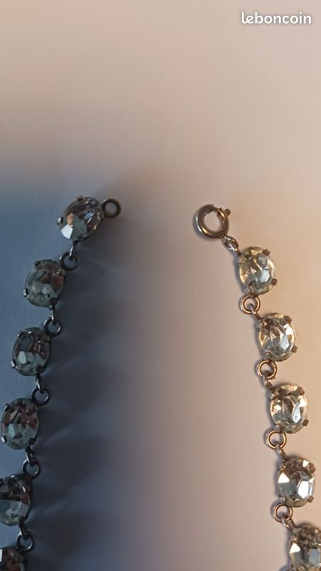 Collier Vintage Strass Ancien - Corne Blonde - Style Rétro - Sans Marque