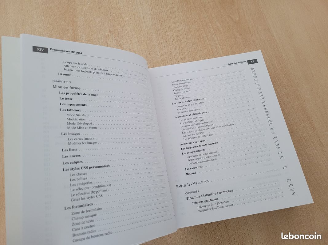 Livre Dreamweaver MX Arthur Caouissin à 14,50 Euros Comme neuf (image 4)