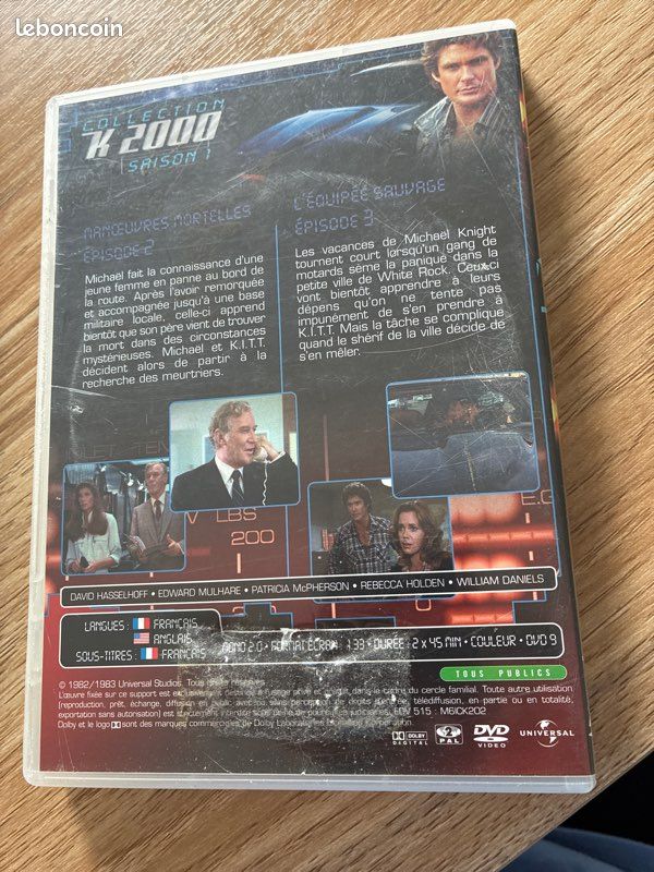 K 2000 saison 1 épisode 2et 3 dvd (image 2)