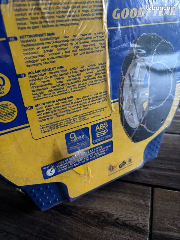 Chaines à Neige Goodyear G7 - Taille 080 - 7mm - Homologuées TUV/ÖNORM - Pour Mini, Fiat, Golf, Etc.