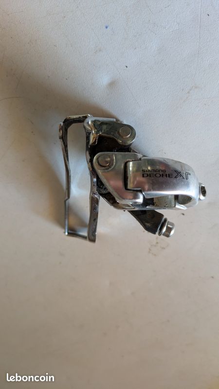 Dérailleur Avant Vintage Shimano Deore XT FD-M735 - 28,6 Mm, Tirage Bas, Triple Plateau - Occasion Japon