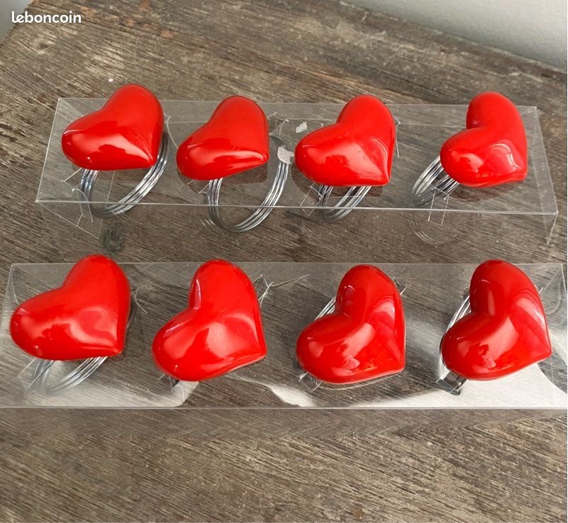 Lot De 8 Ronds De Serviette En Métal Argenté En Alliage De Zinc