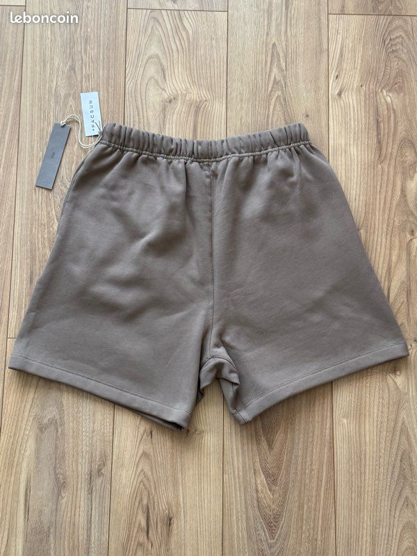 Short Essential Homme Noir, Taille L, Coton, Style Sweat, Neuf Avec étiquettes