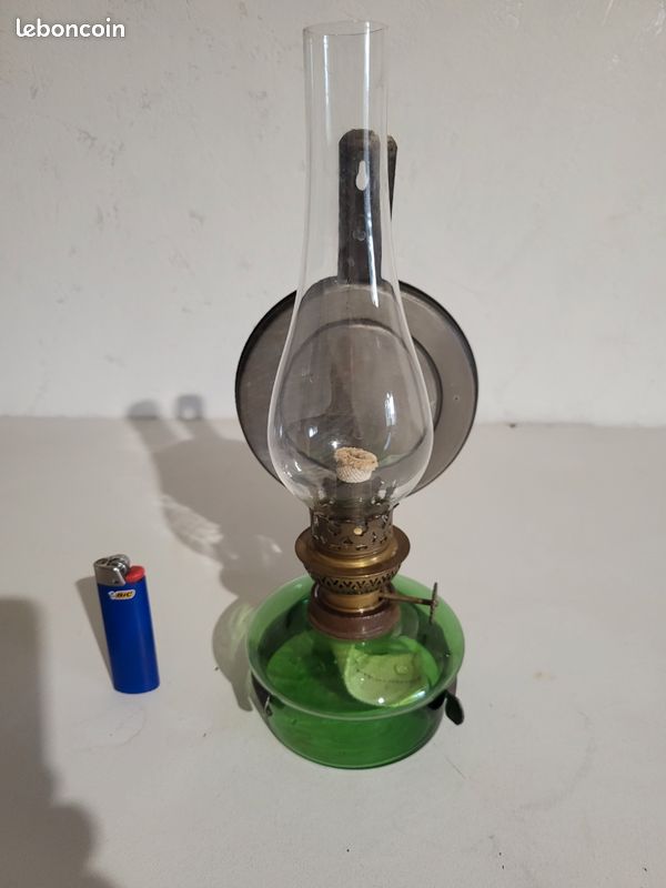 Lampe à Pétrole En Verre Ciselé - Transparent - Décoration Vintage - À L'ancienne
