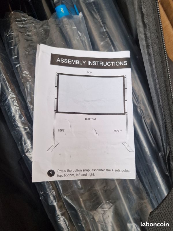 VEVOR écran De Projection Avec Support 150" 381 Cm Toile De Projection