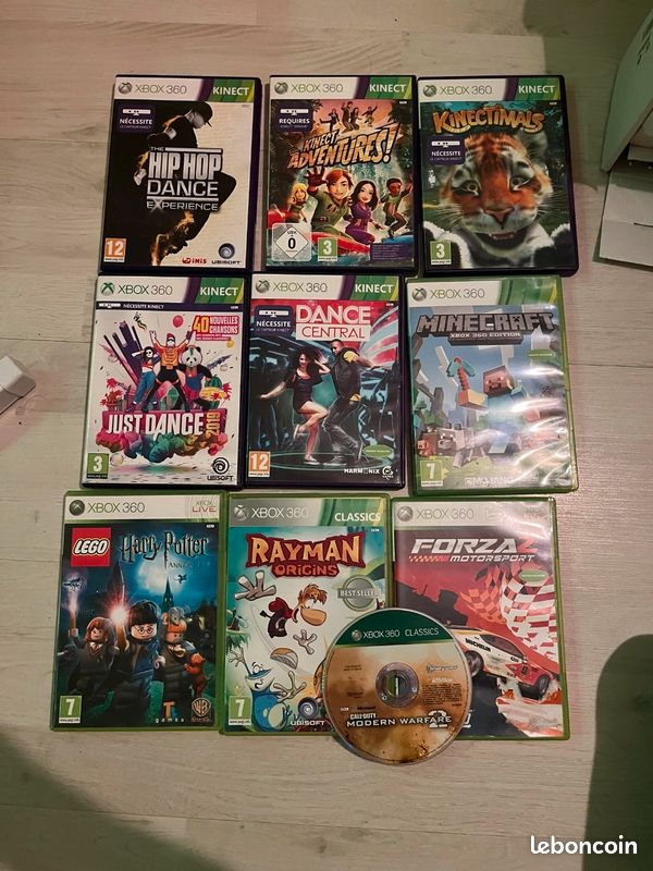 Console Xbox 360,Kinect,10 jeux et 2 manettes (image 2)