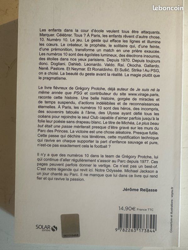 Solar Numéros 10 – Les plus grands meneurs de jeu parisiens, Protche (image 2)