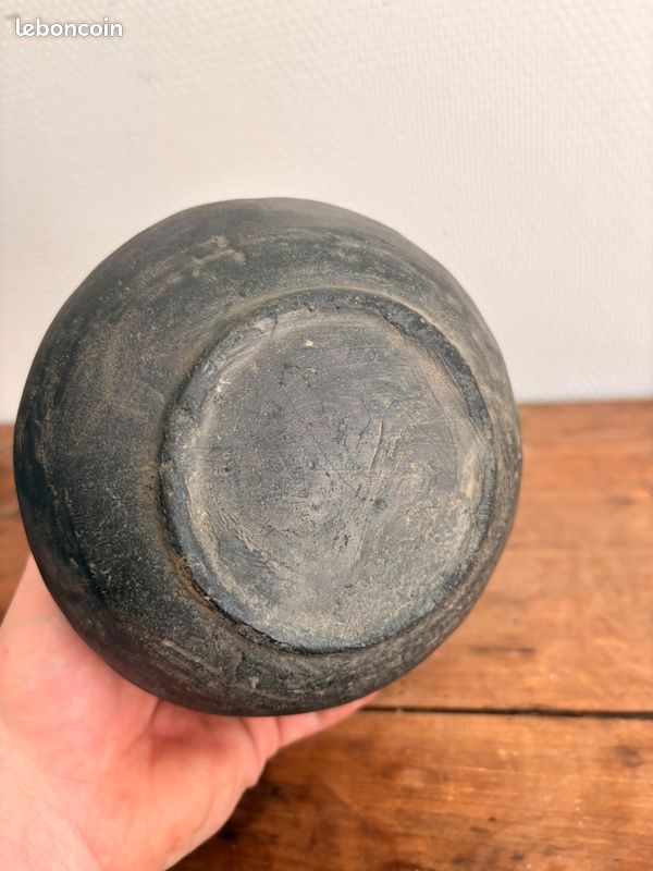 Vase Pot Céramique Zoomorphe Terre Cuite Noire Précolombien Culture Chimu Moche Pérou Hibou Chouette XXème (image 4)