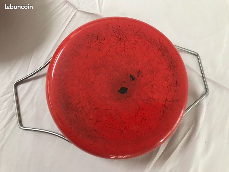 Mini faitout rouge en acier émaillé - 10,5 cm - Mi Emmaüs | Emmaüs