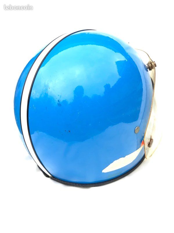 ANCIEN CASQUE BOMBE Solex Mobylette Moto Rétro Vintage Scooter Vespa Années 60 EUR 60,00 - FR