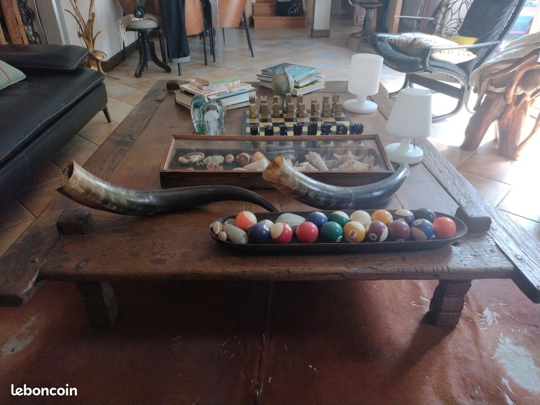 Grande table basse ancienne Indonésienne (image 7)