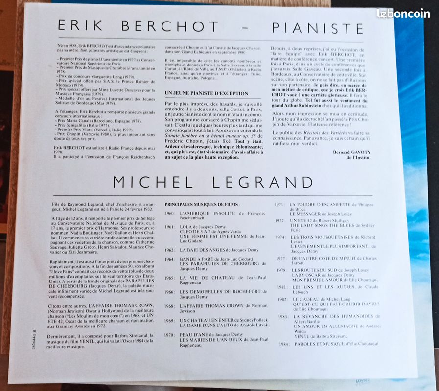 Double disque Vinyle BOF du film Partir Revenir (image 10)