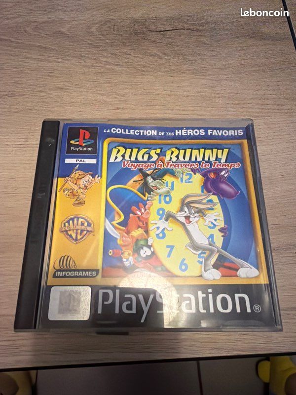 Jeu PS1 Bugs Bunny Voyage à Travers Le Temps (1999) - Boîte Et Notice - Bon État