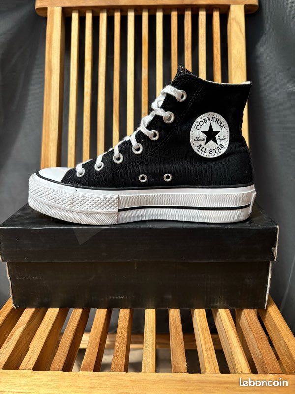 Converse Noir Converse Plateforme Taille 37 Baskets Montantes