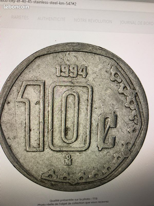Numismatique du MEXIQUE " 5 pièces de monnaie " (image 3)