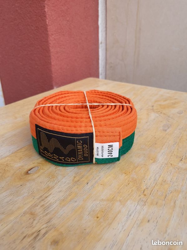 Ceinture orange verte Tornado 240 cm (image 2)