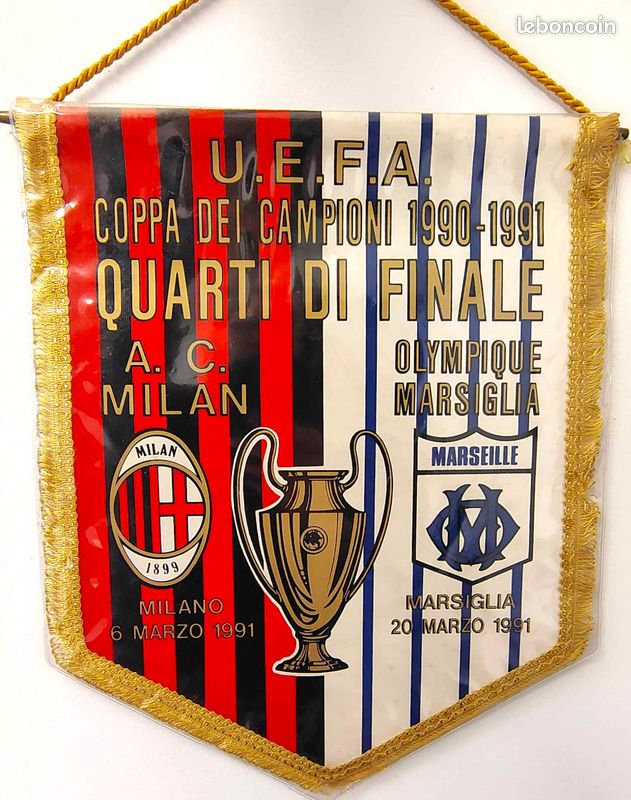 Fanion Officiel Olympique De Marseille OM - Foot Ligue 1 - 10x8 Cm - Collection Supporteur