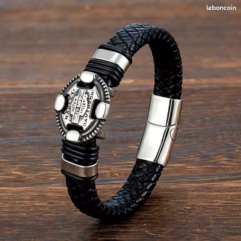 Bracelet Harley-Davidson En Acier Inoxydable Argenté - Longueur 21 Cm - Neuf Sans Emballage