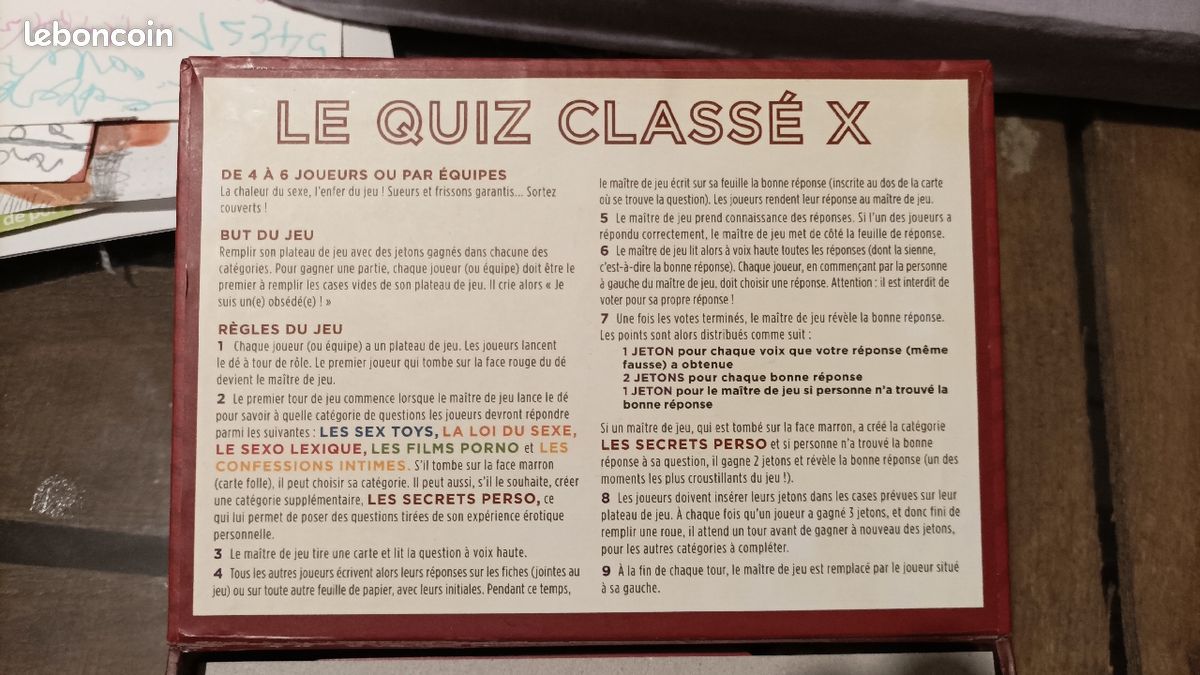 Jeu quiz sexe - Jeux & Jouets