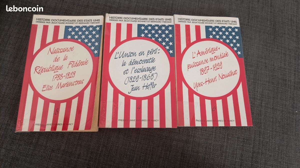 3 livres de poche histoire documentaire des Etats Unis ,1987 presse universitaire de Nancy (image 1)